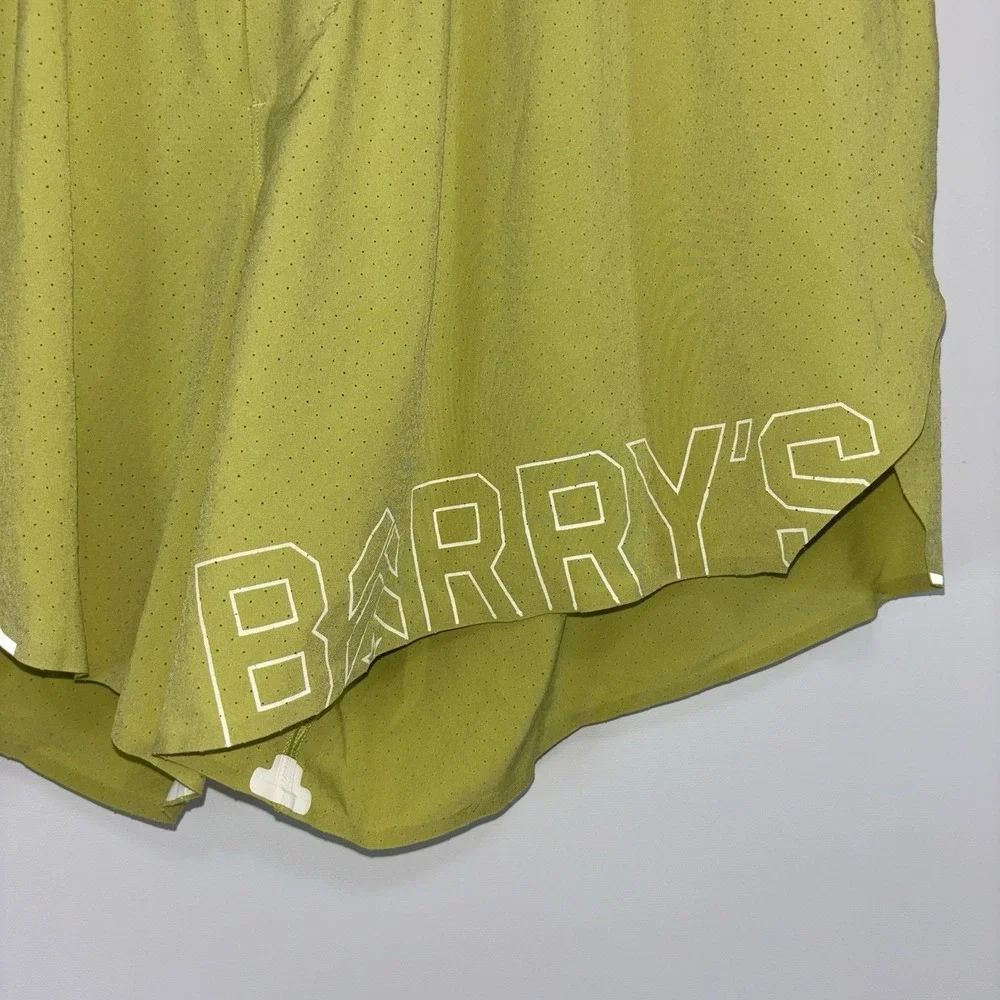 Lululemon x Barry's Wasabi Running Shorts Reflective Perforated Lime XL